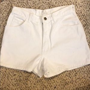 White high waisted shorts
